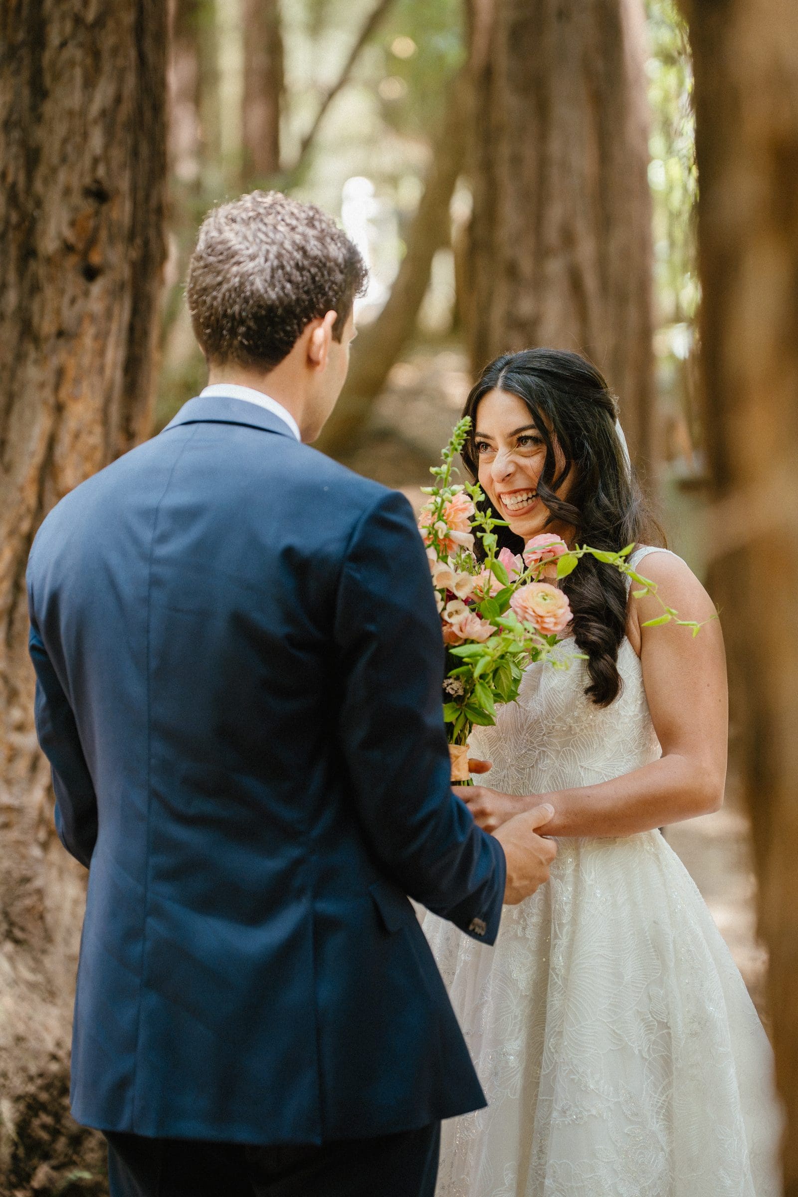 Adam and Lala's first look among the redwoods