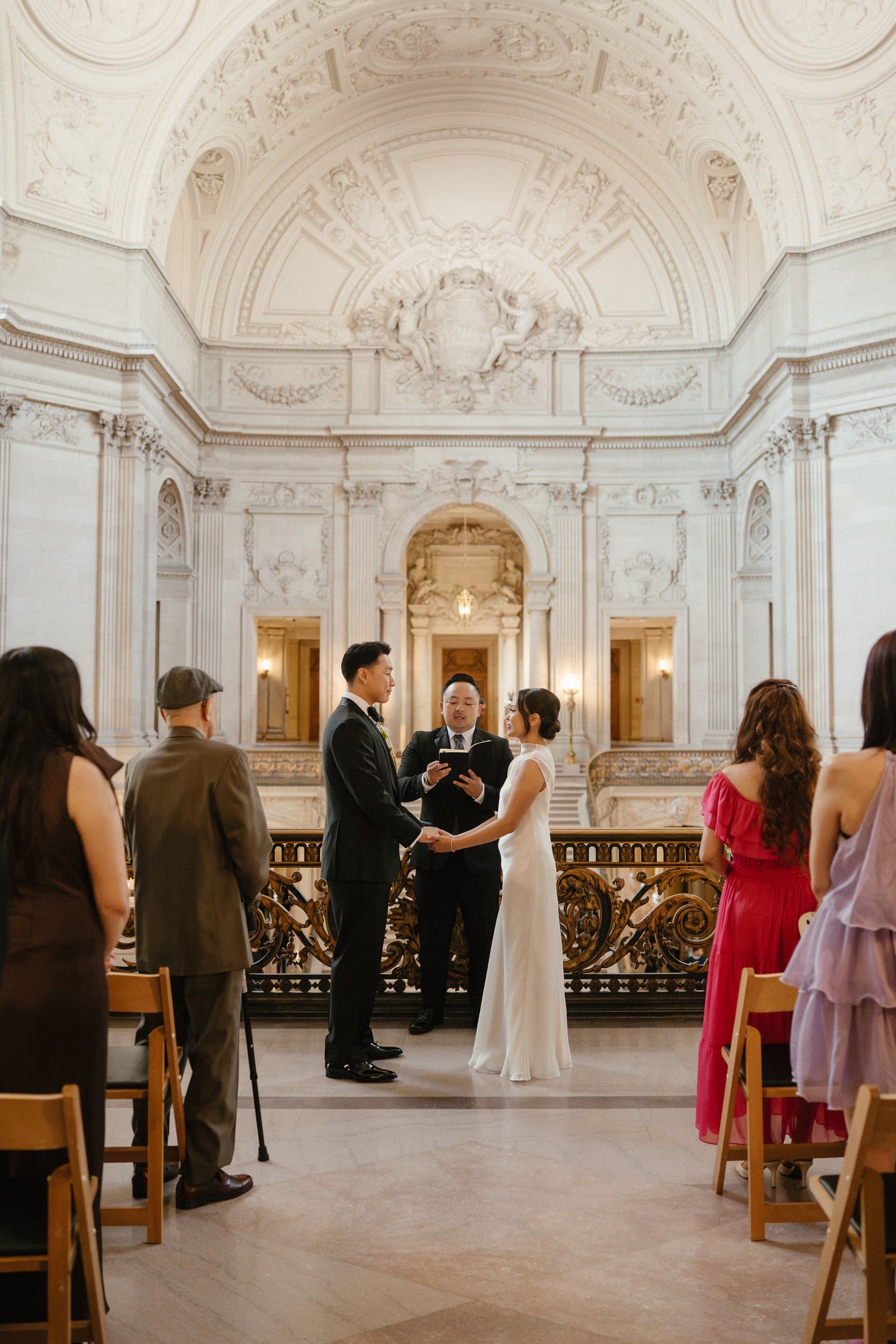 The ceremony at the Mayor's Balcony at San Francisco City Hall