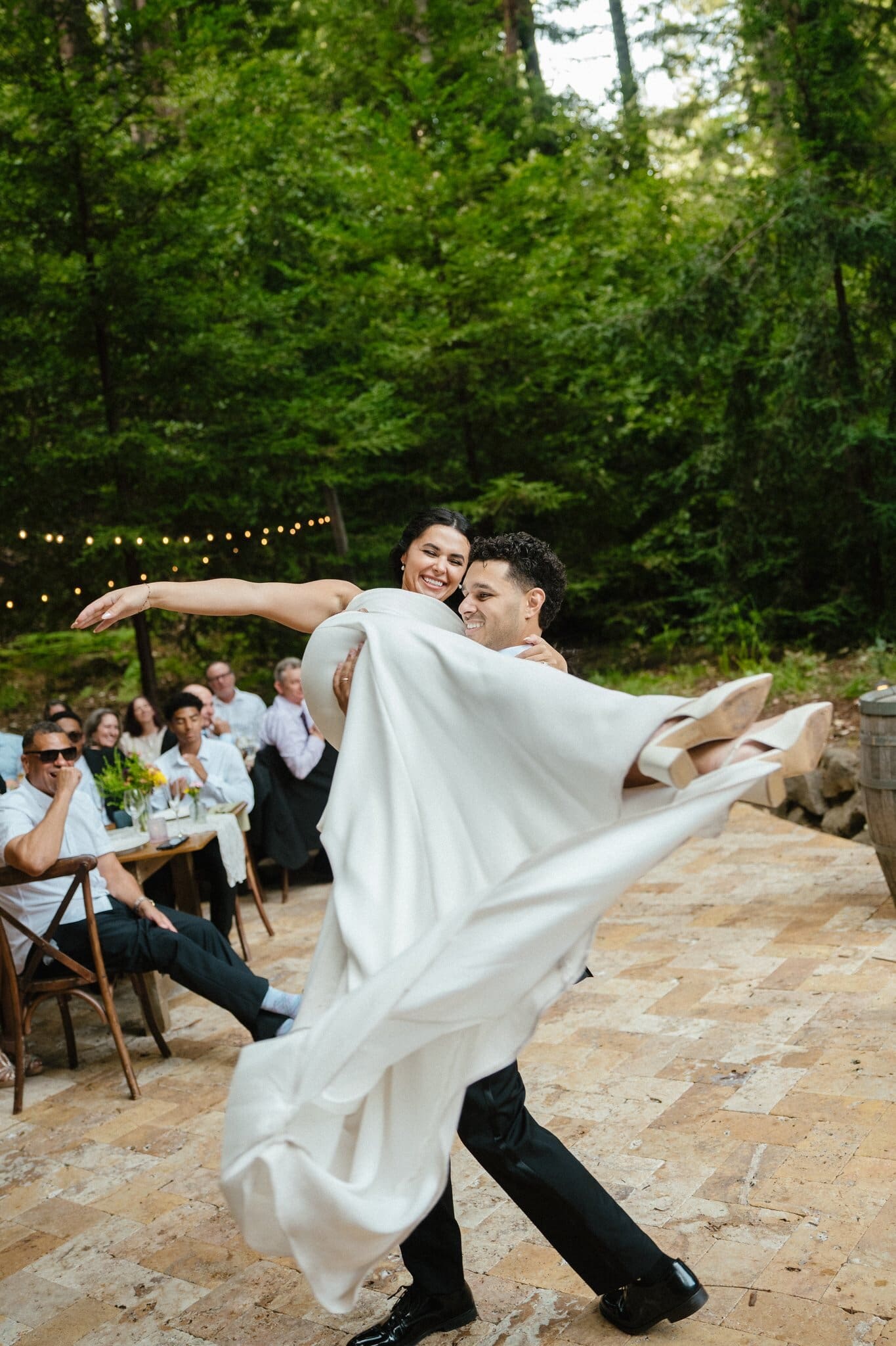 Devin twirling Sofia during their grand entrance