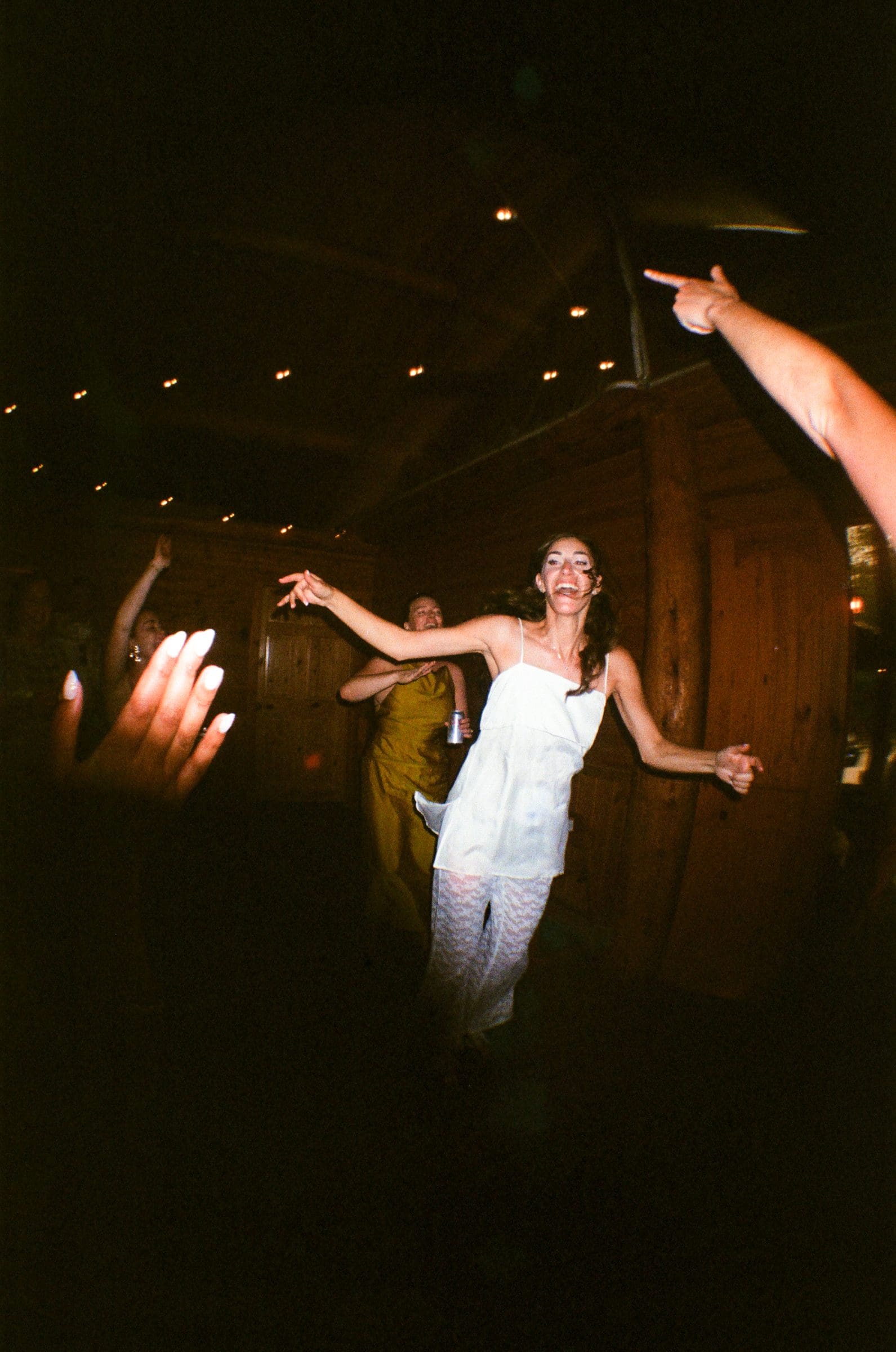 Isabelle dancing in flash, on film