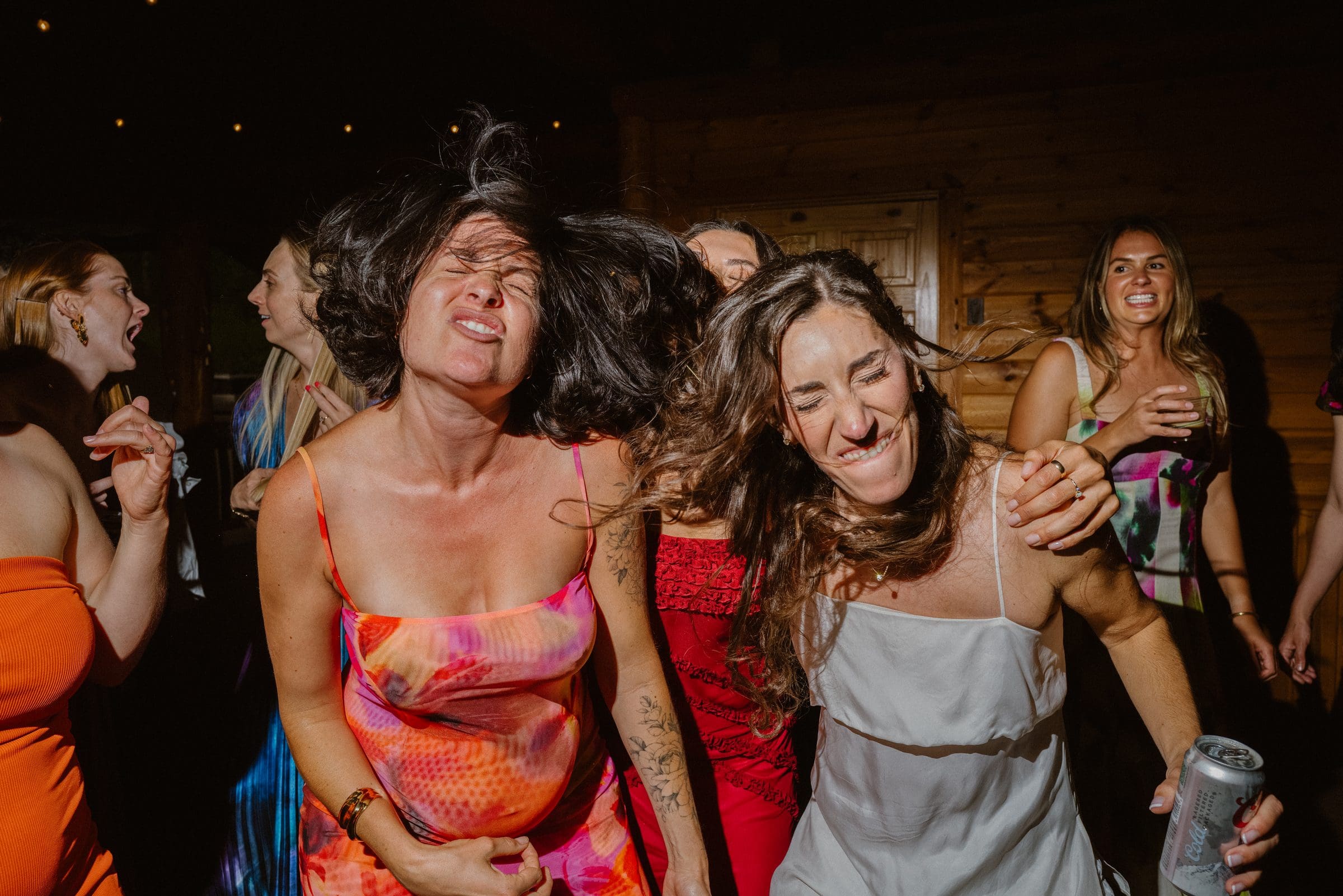 Isabelle's friends dancing at the reception